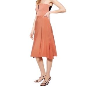 TOPSHOP Mesh Back Bandeau Dress